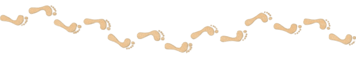 Seamless beige footprints pattern on black background