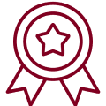 Award ribbon with star outline